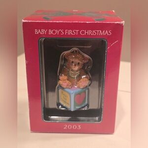 American Greetings Vintage Baby Boy's First Christmas Ornament 2003